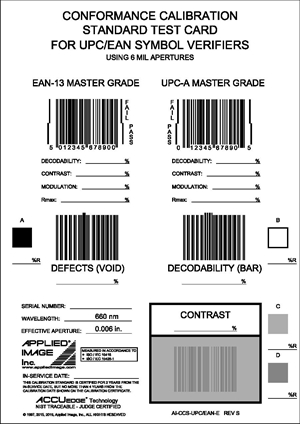 Card de calibrare EAN/UPC (AI)